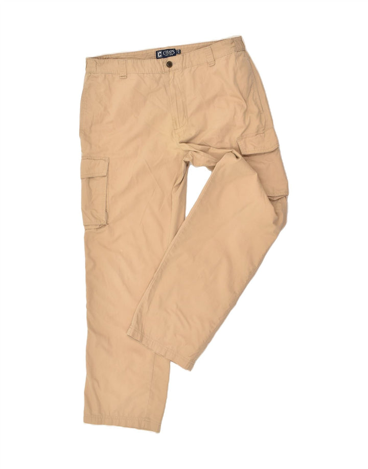 CHAPS Mens Tapered Cargo Trousers W36 L32 Beige Cotton Vintage Chaps and Second-Hand Chaps from Messina Hembry 