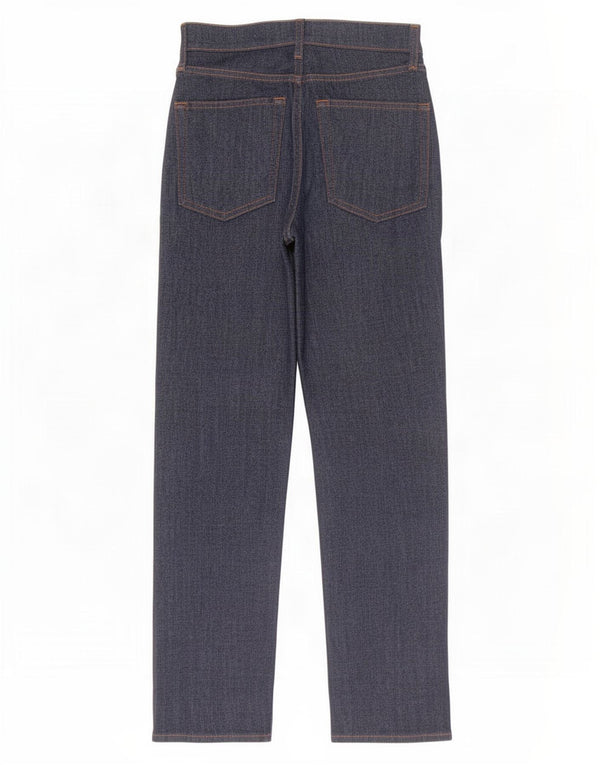Jeans dritti a vita alta da donna Zara EU 36 XS W26 L27 cotone blu navy