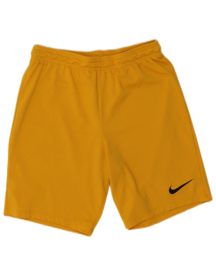 Pantaloncini sportivi Nike Dri Fit da uomo in poliestere giallo medio
