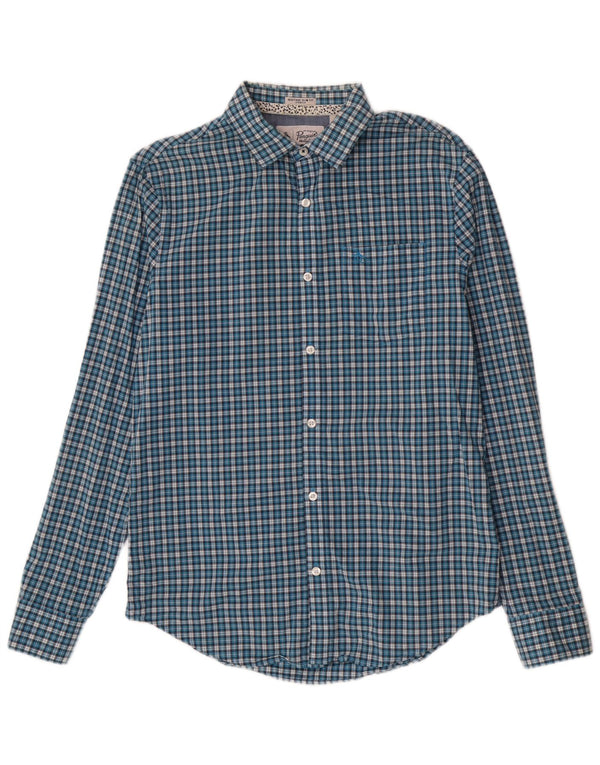 Camicia Penguin Heritage da uomo slim fit a quadri blu medio
