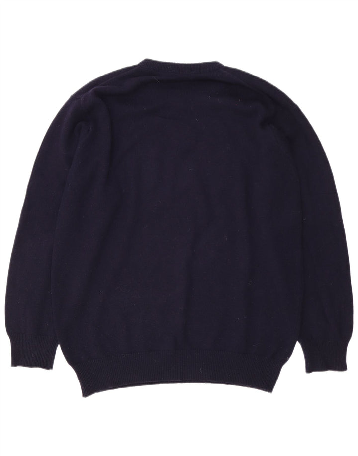 Maglione maglione girocollo da uomo Lyle & Scott blu navy medio