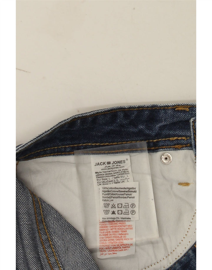 Pantaloncini di jeans da uomo Jack & Jones grandi W34 cotone blu