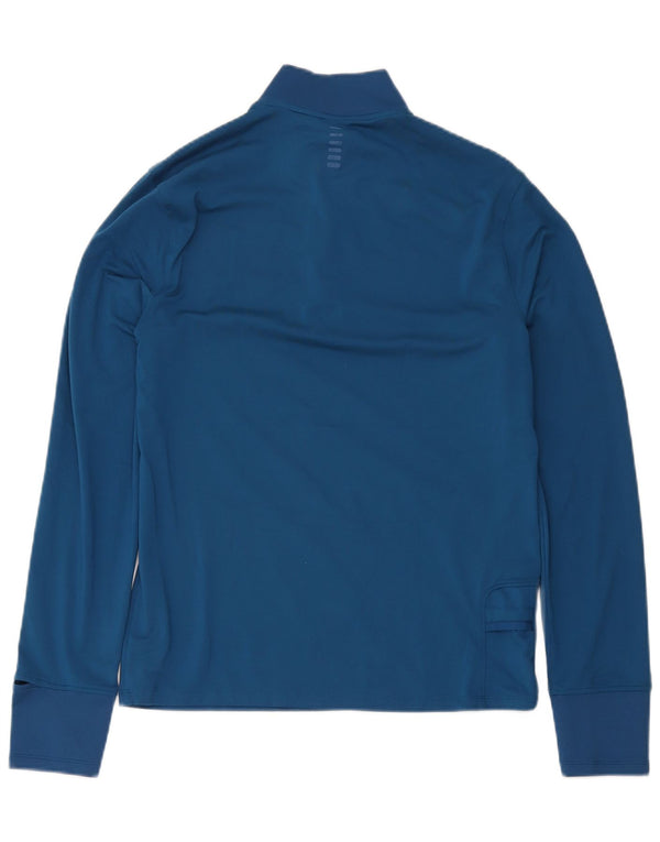 Under Armour Mens Zip Neck Pullover Tracksuit Top Medium Blue