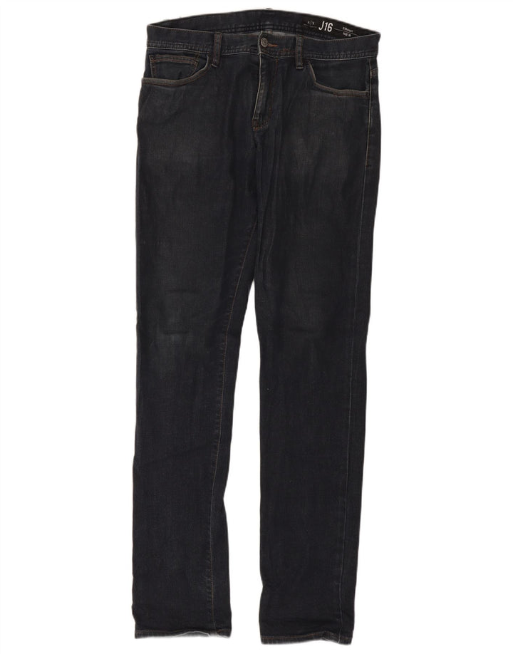 Jeans dritti da uomo Armani Exchange W30 L32 in cotone blu navy