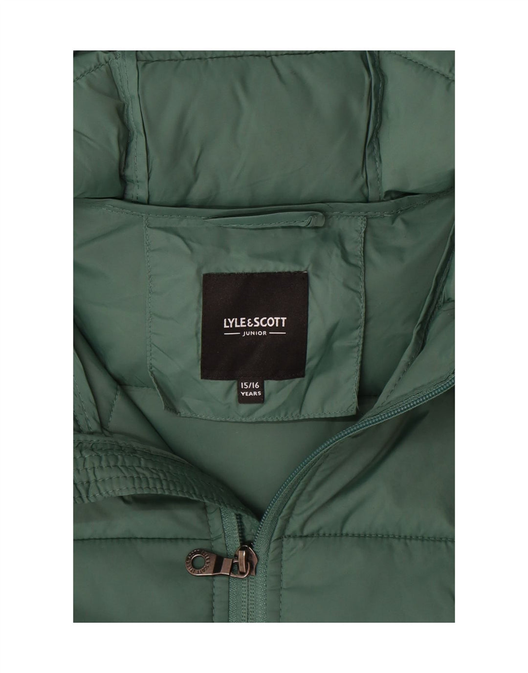 Giacca imbottita con cappuccio Lyle & Scott da bambino 15-16 anni in poliammide verde