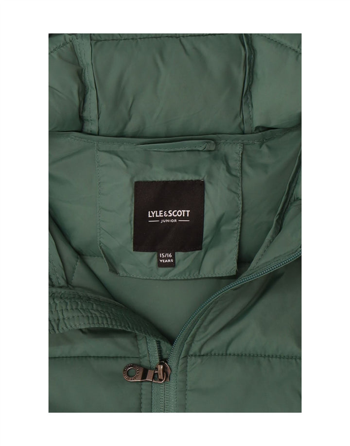 Giacca imbottita con cappuccio Lyle & Scott da bambino 15-16 anni in poliammide verde