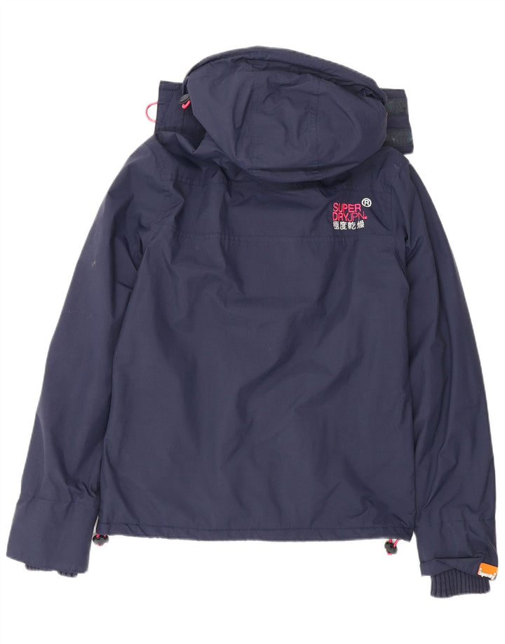 Giacca a vento con cappuccio da donna Superdry Windcheater UK 10 Small Blu Navy