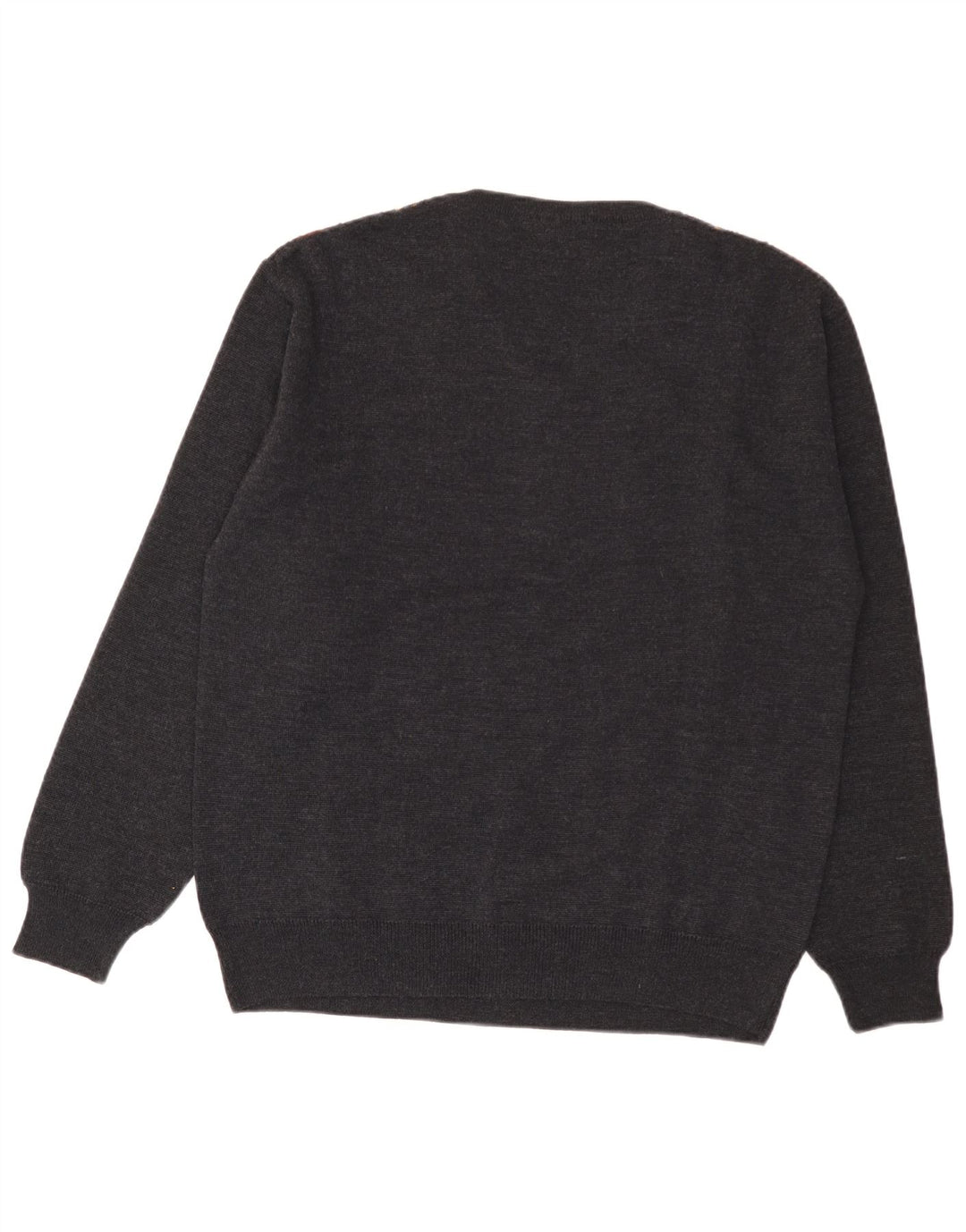 Maglione da uomo con scollo a V Danilo, poliacrilico a righe grigie grandi