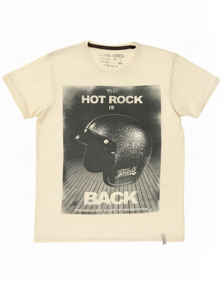 Jack & Jones T-shirt grafica da uomo grande bianca