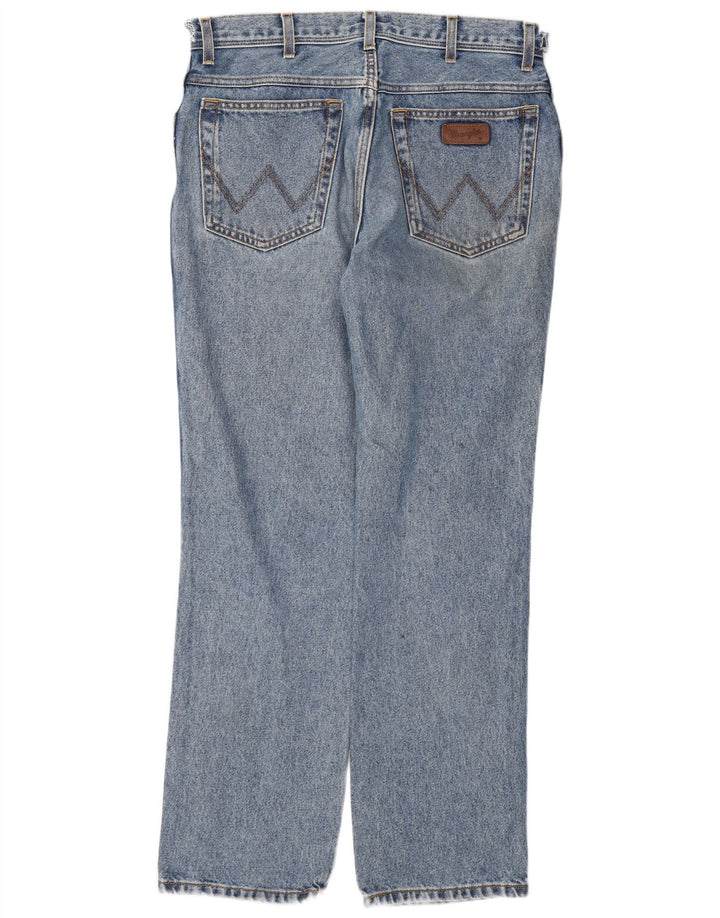 Jeans dritti da uomo Wrangler vestibilità regolare W34 L32 cotone blu