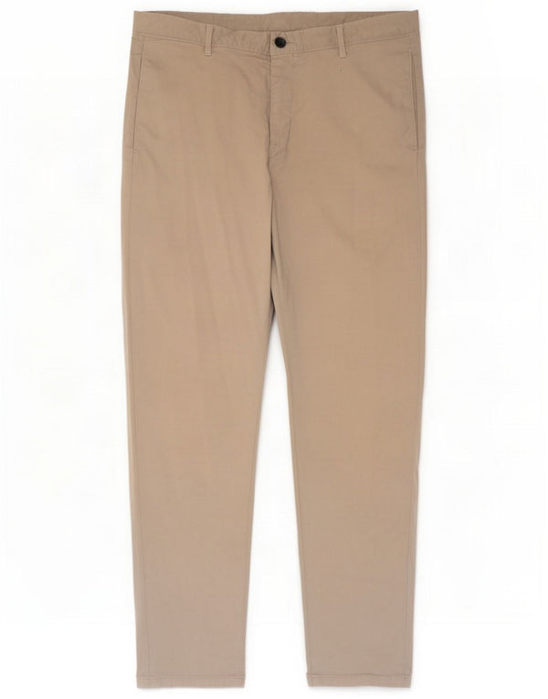 Pantaloni chino affusolati da uomo Massimo Dutti EU 44 Large W34 L28 Cotone beige