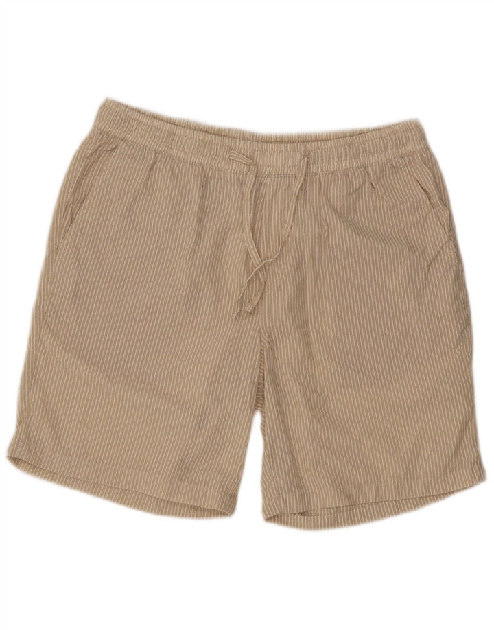 Pantaloncini sportivi da uomo Jack & Jones grandi poliestere gessato beige