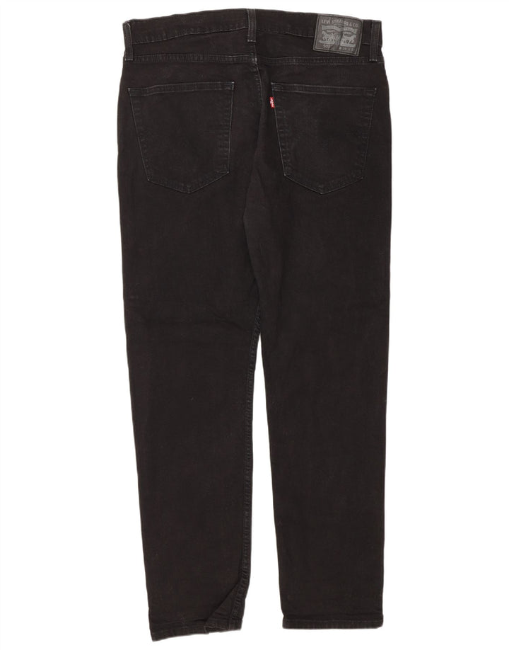 Levi's Uomo 502 Jeans affusolati W36 L32 Cotone Nero