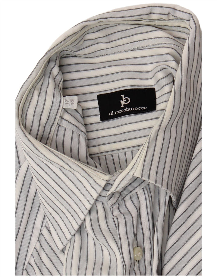 Camicia da uomo Roccobarocco taglia 43 17 XL a righe blu