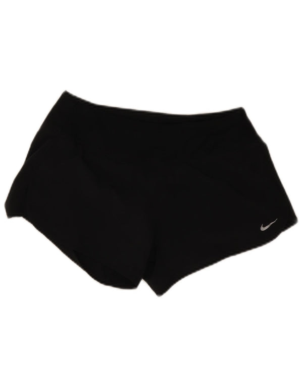 Nike Womens Dri Fit Sport Shorts UK 10 Small Black Polyester
