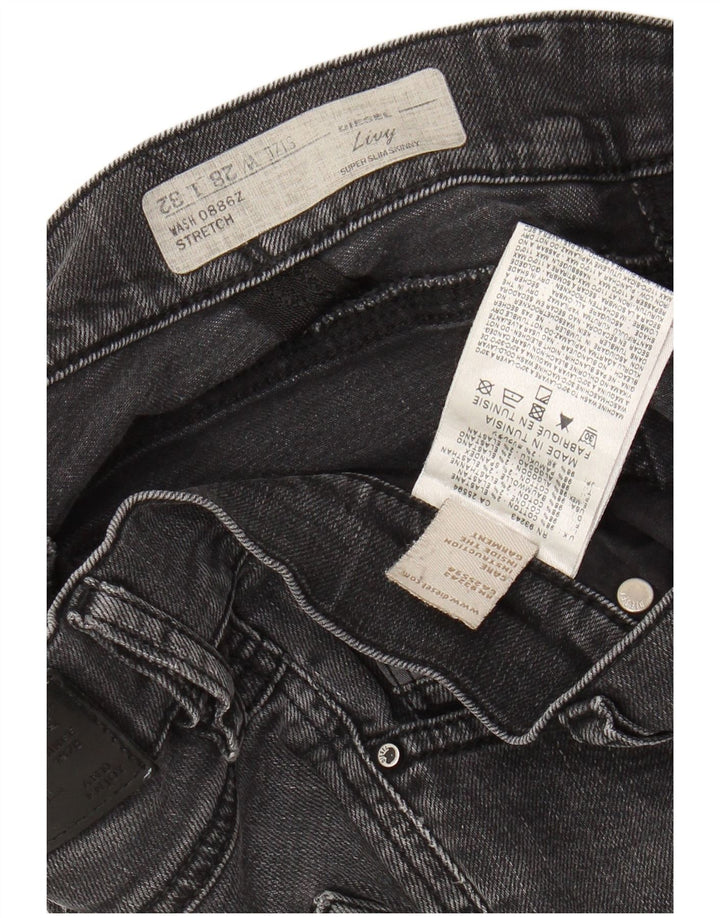 Jeans skinny super slim da donna DIESEL Livy W28 L32 cotone grigio