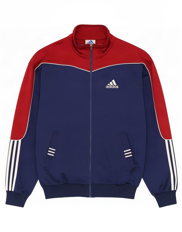 Giacca da tuta da uomo Adidas UK 36/38 Small Blu Navy Colourblock