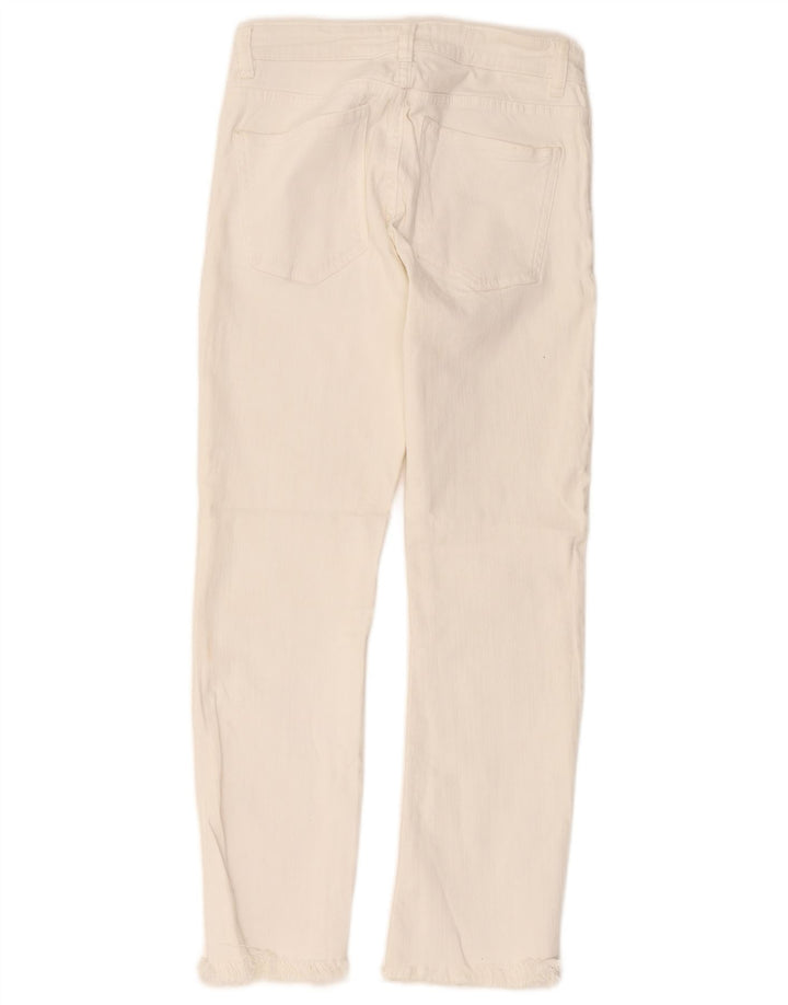 Jeans svasati da donna Zara EU 36 XS W26 L26 Cotone bianco