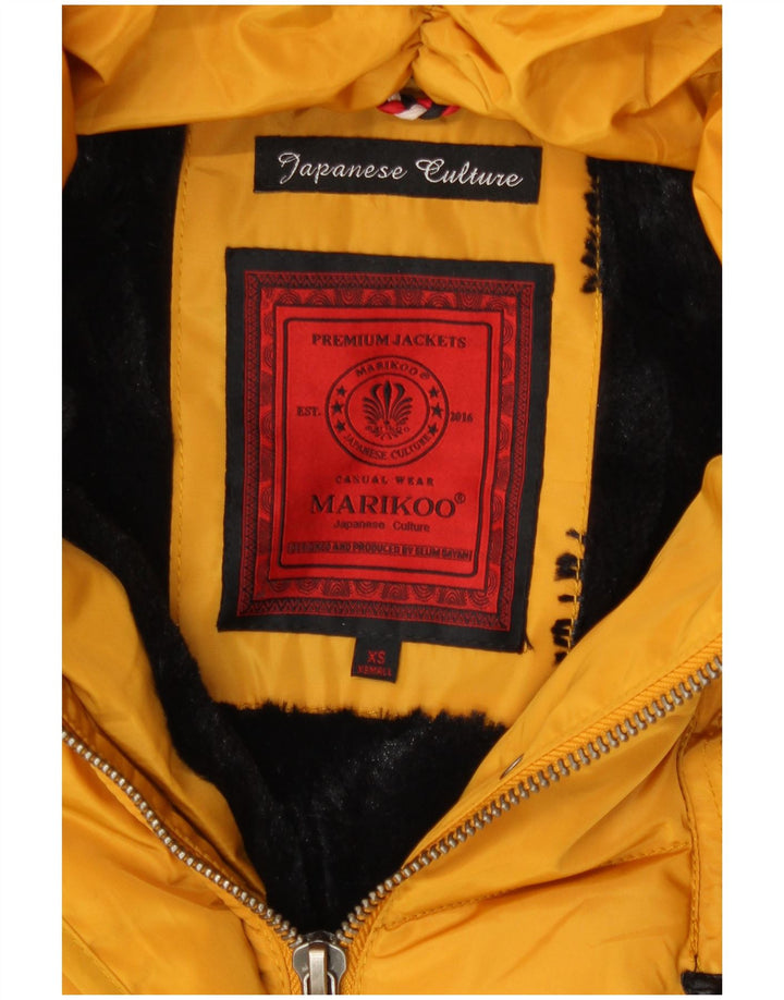 Giacca imbottita con cappuccio da donna Marikoo UK 6 XS poliestere giallo
