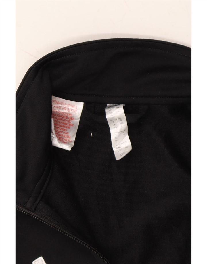 ADIDAS Girls Tracksuit Top Jacket 13-14 Years Black Polyester Vintage Adidas and Second-Hand Adidas from Messina Hembry 