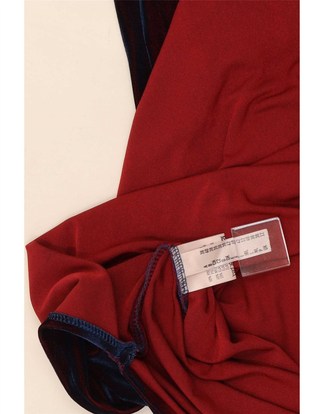 CLOCK HOUSE Abito lungo senza maniche da donna UK 12 Poliestere rosso medio