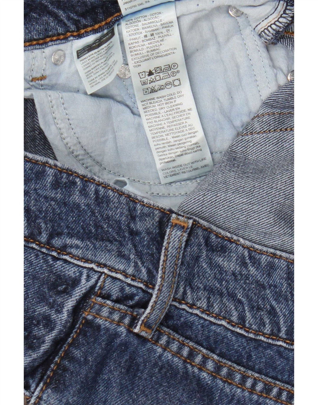 Jeans Levi's da donna a gamba larga super bassa W31 L34 cotone blu