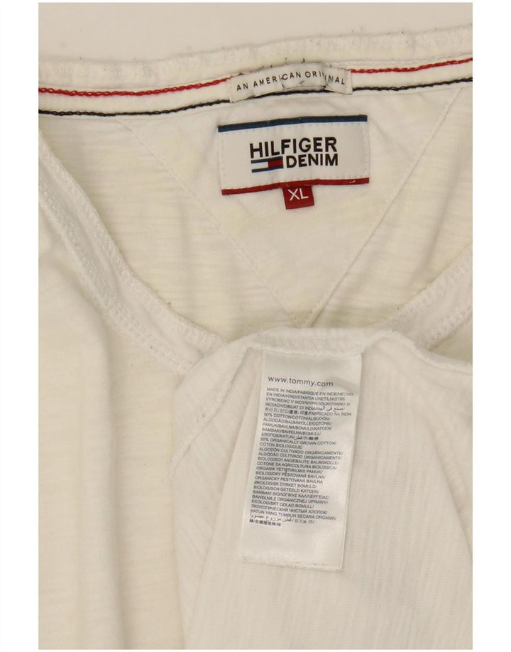 Tommy Hilfiger Uomo Top Manica Lunga XL Cotone Bianco