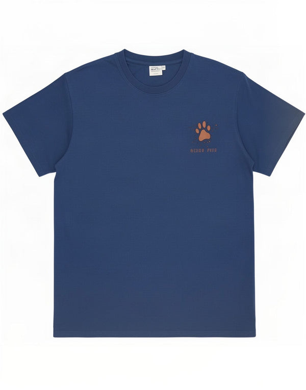 T-shirt grafica da uomo Weird Fish Top 3XL cotone blu navy