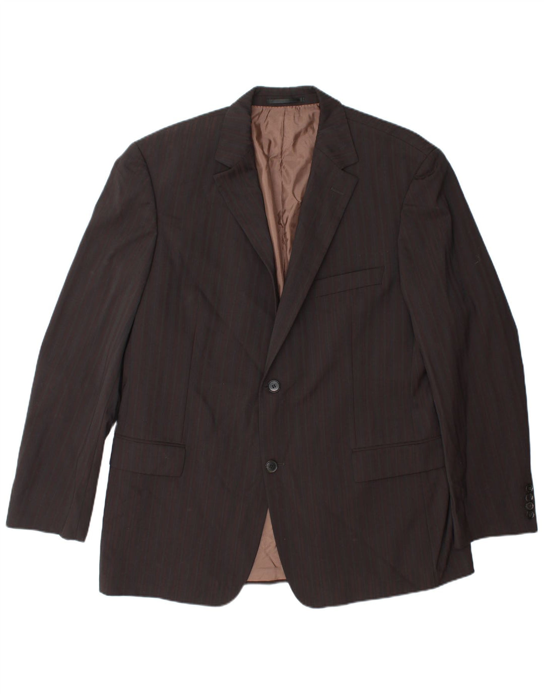 Giacca blazer da uomo a 2 bottoni HUGO BOSS EU 58 4XL lana gessata marrone