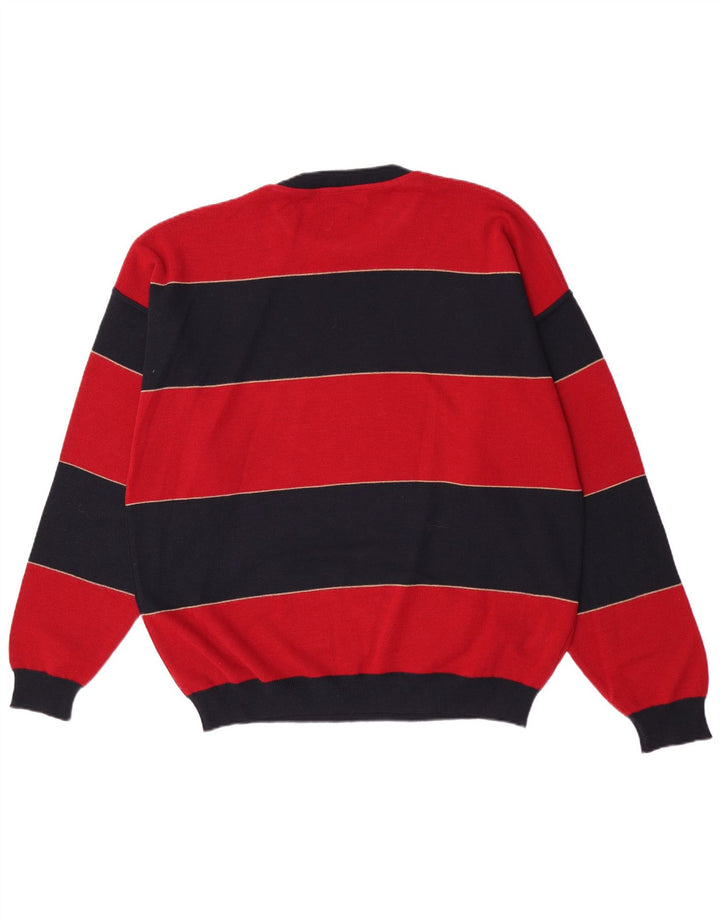 Maglione da uomo girocollo Il Granchio XL in lana a righe rosse