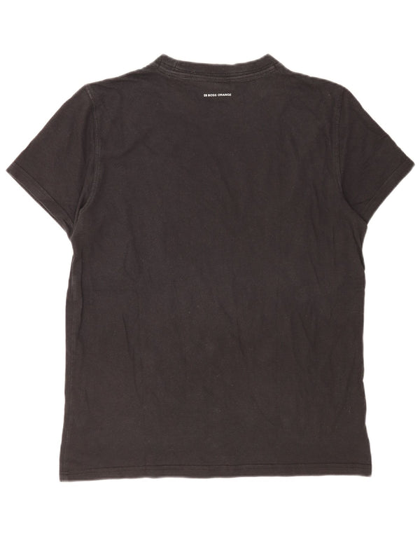 T-shirt grafica da uomo Hugo Boss Top grande in cotone nero