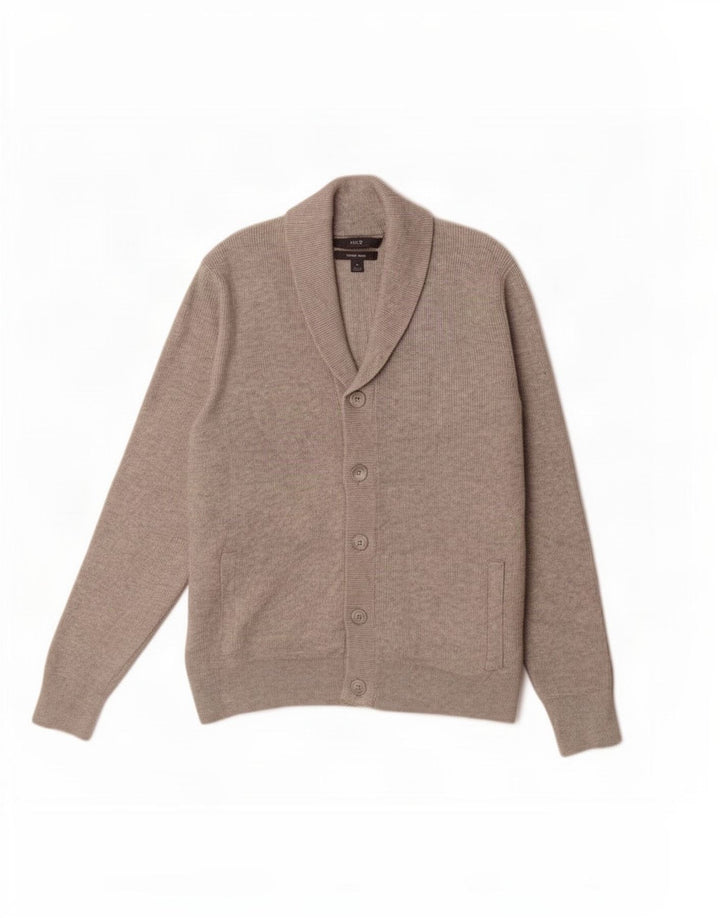 Maglione cardigan con collo a scialle da uomo Marks & Spencer poliestere grigio medio