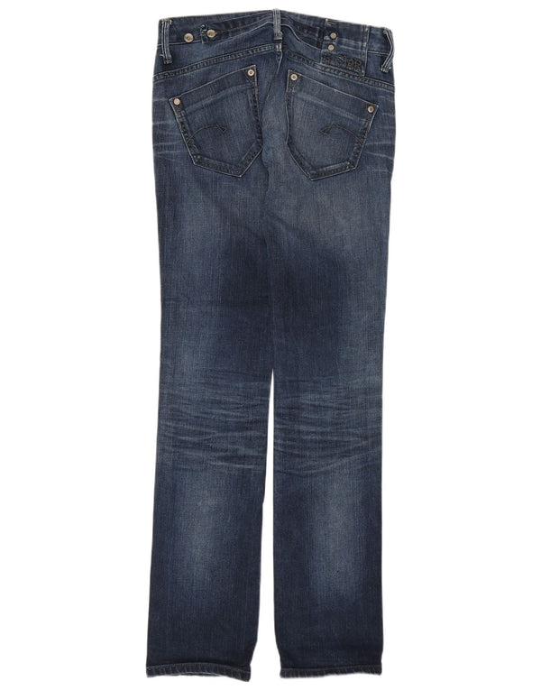 Jeans dritti a vita bassa da donna G-STAR W27 L34 cotone blu