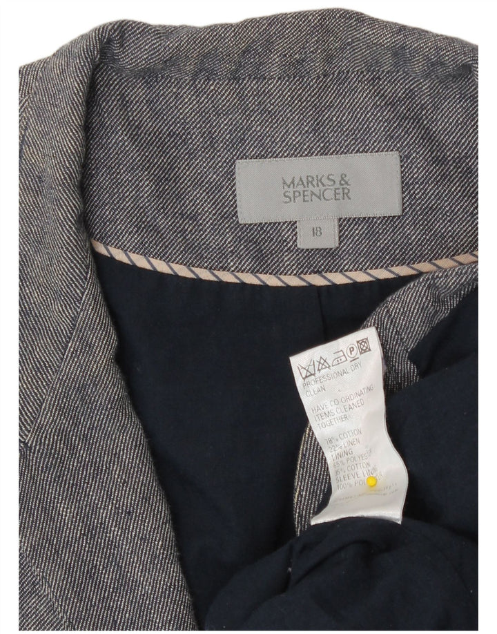Giacca Bolero da donna Marks & Spencer UK 18 XL cotone blu