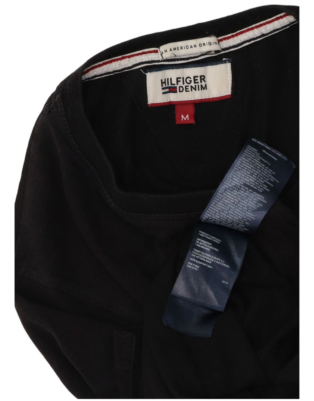T-shirt da uomo Tommy Hilfiger Top in cotone nero medio