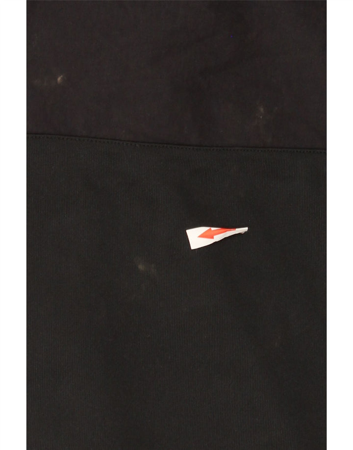 Felpa con cappuccio e zip grafica Nike da uomo, grande, in poliestere nero