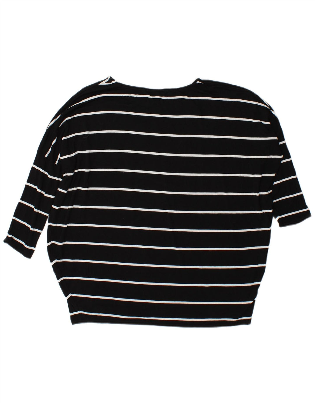 Top Zara da donna oversize a maniche lunghe UK 10 piccolo in viscosa a righe nere