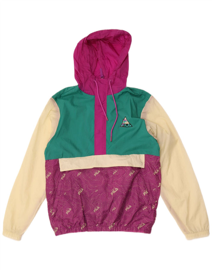 Fila Giacca da uomo con grafica pullover grafica piccola color block viola