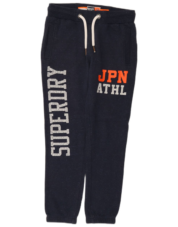 Pantaloni da tuta con grafica da uomo Superdry Joggers Small in cotone blu navy