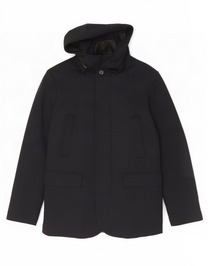 Giacca utility con cappuccio Zara da uomo UK 38 medio blu navy