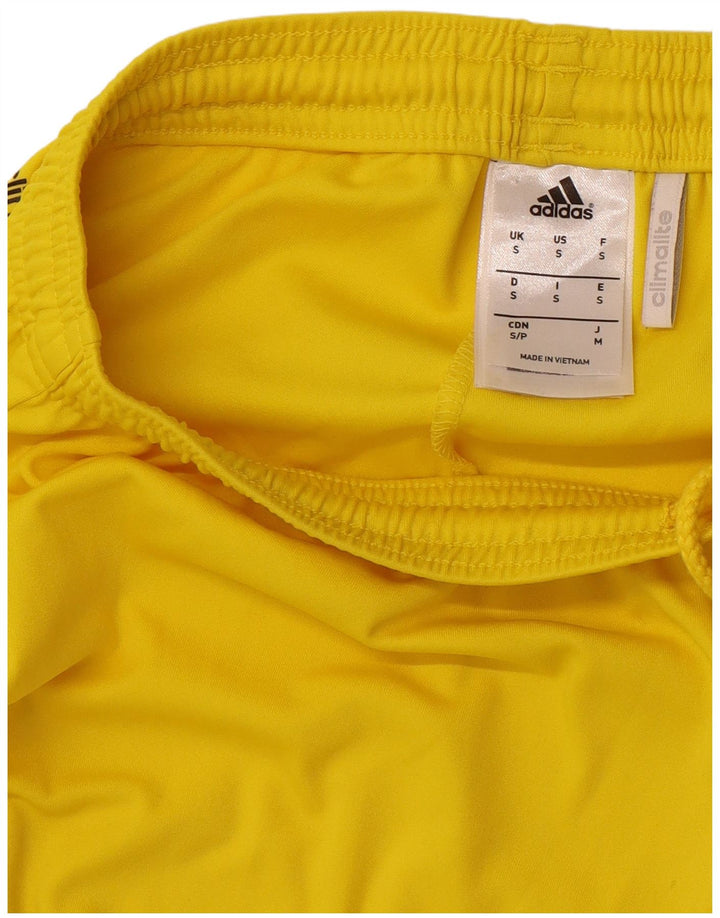 ADIDAS Mens Climalite Sport Shorts Small  Yellow Polyester