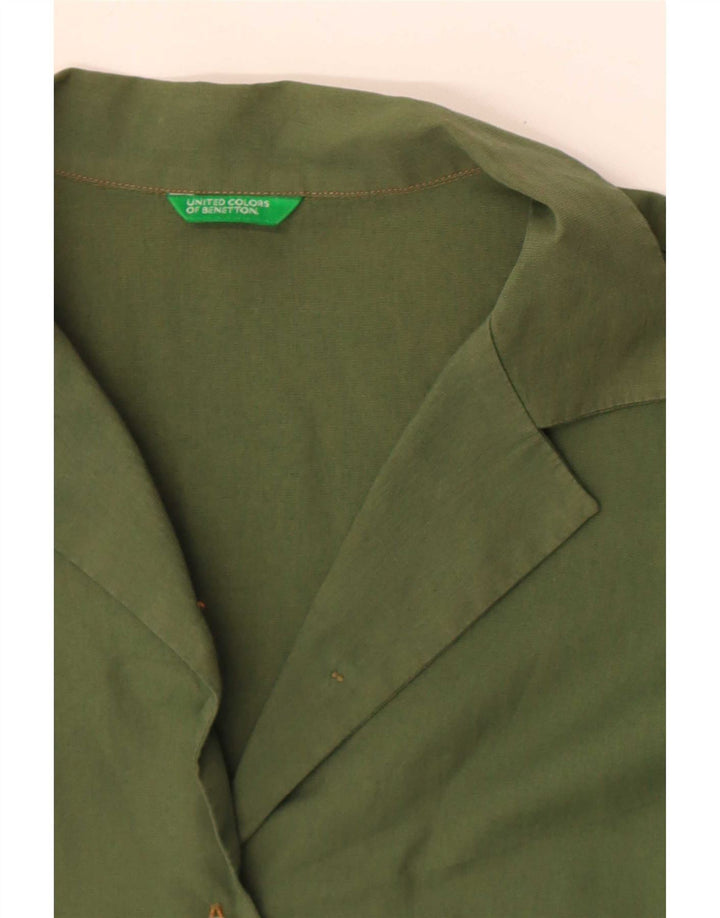 Camicia Benetton Donna UK 12 Verde Medio