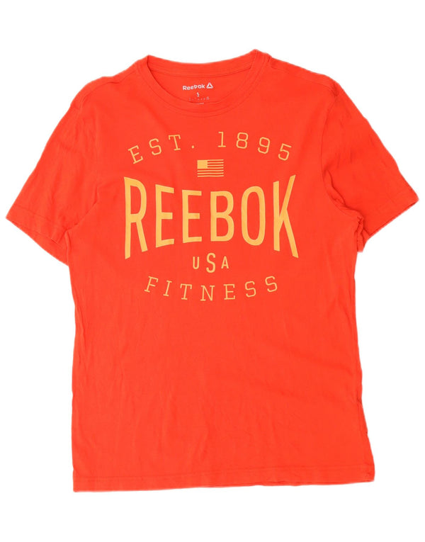 T-shirt grafica da uomo Reebok Top Small in cotone rosso