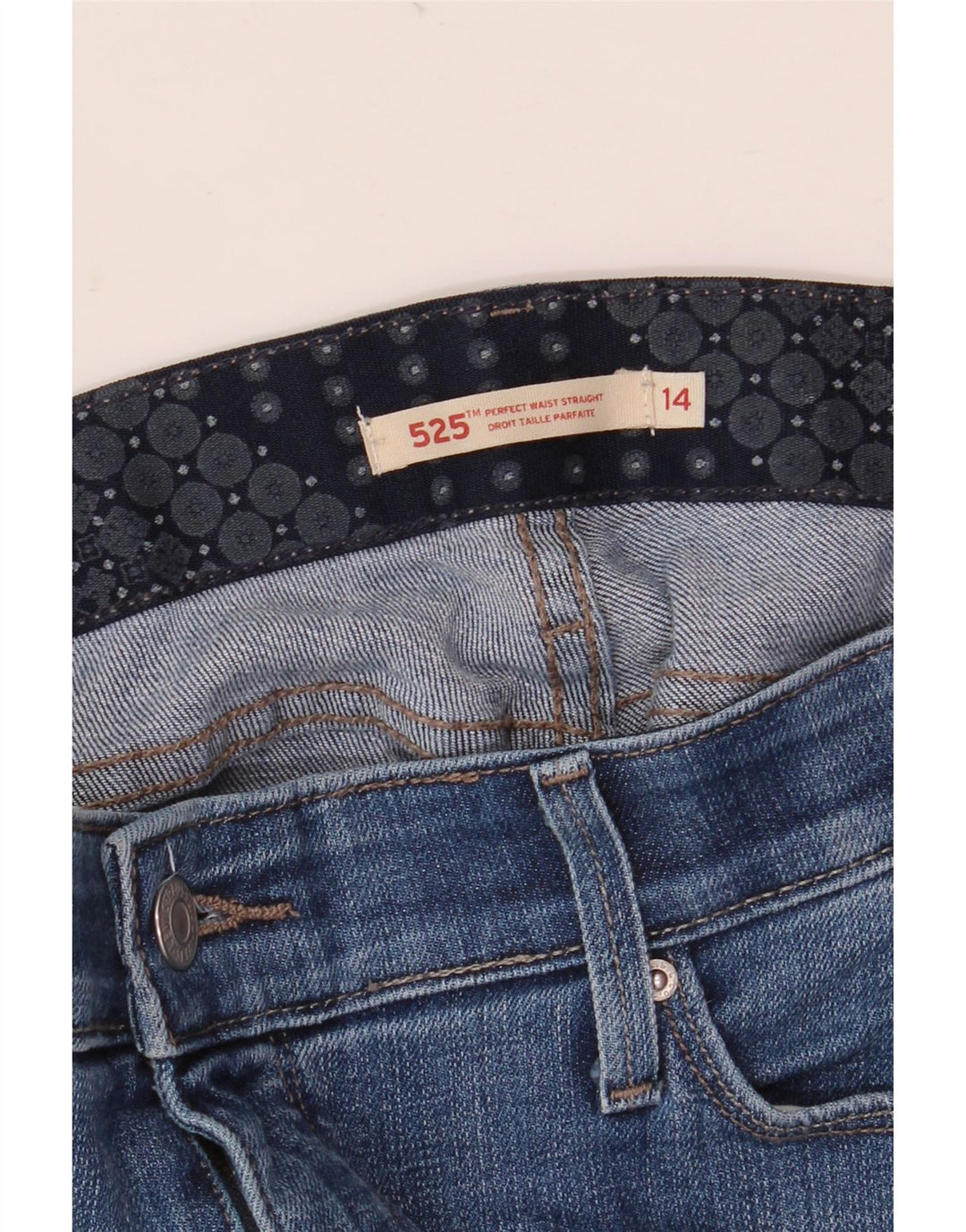 Levi's Donna 525 Jeans dritti US 14 XL W36 L30 Blu