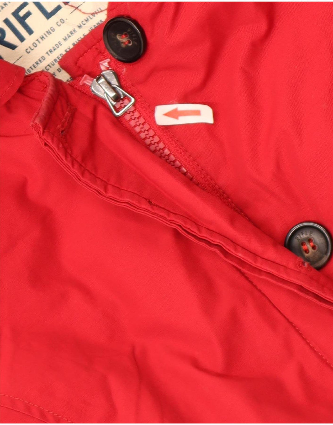 Giacca imbottita con cappuccio da donna Rifle UK 14 cotone rosso medio