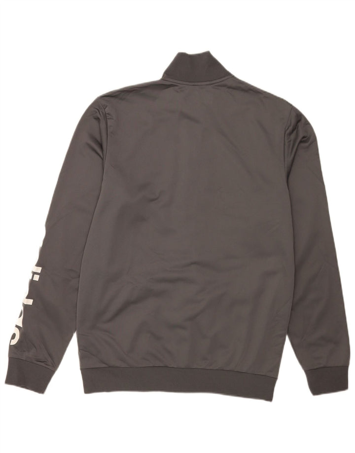 Giacca da ginnastica grafica da uomo Adidas UK 40/42 Poliestere grigio medio