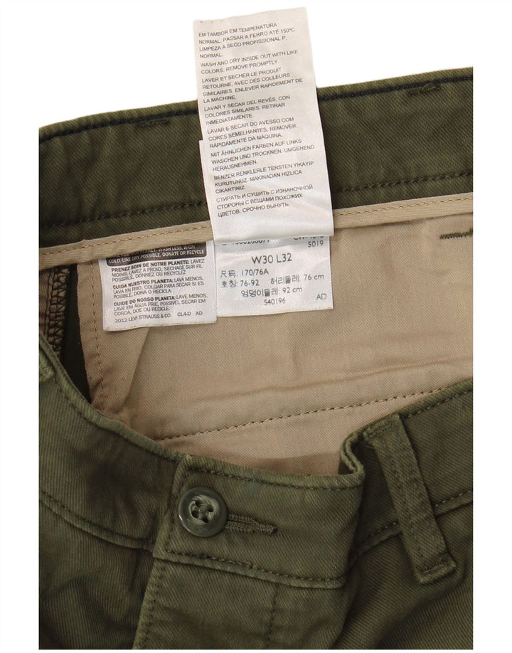 DOCKERS Pantaloni chino skinny kaki da uomo W30 L32 cotone verde