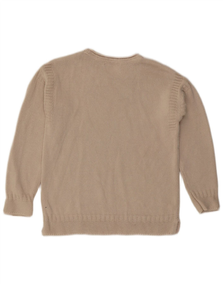 Maglione maglione girocollo da donna Marks & Spencer UK 10 piccolo Beige
