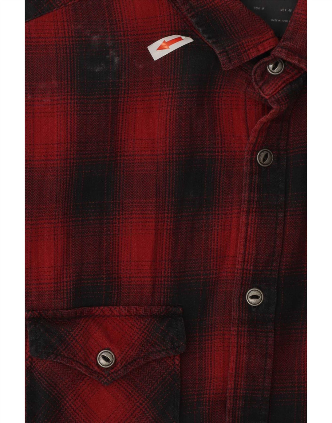 Camicia Zara da uomo senza maniche in flanella vestibilità regolare rosso medio