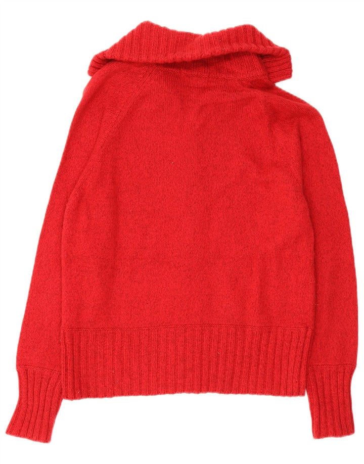 Maglione cardigan da donna Marks & Spencer UK 16 grande cotone rosso